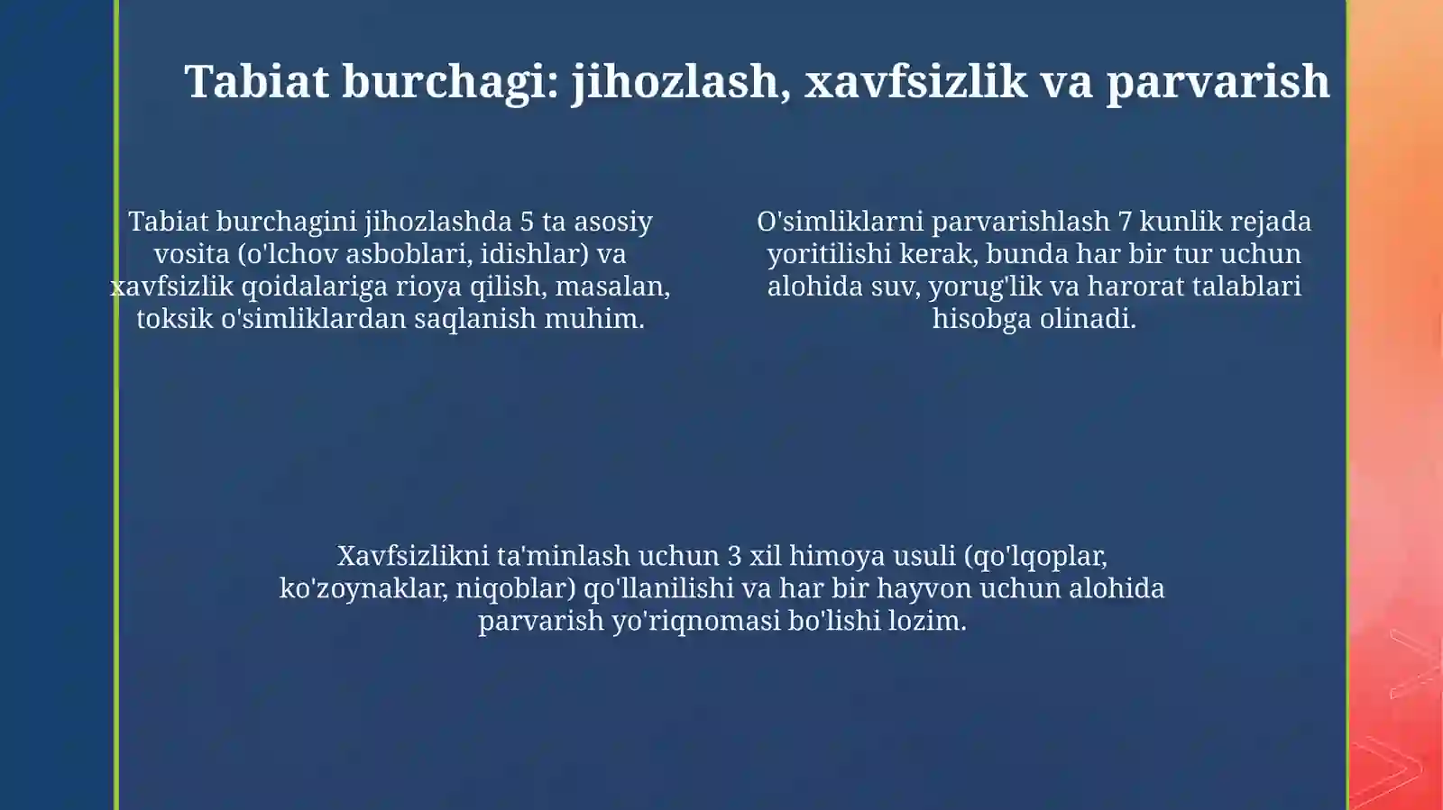 Tabiat burchagi va o'quv tajriba uchastkasi 4