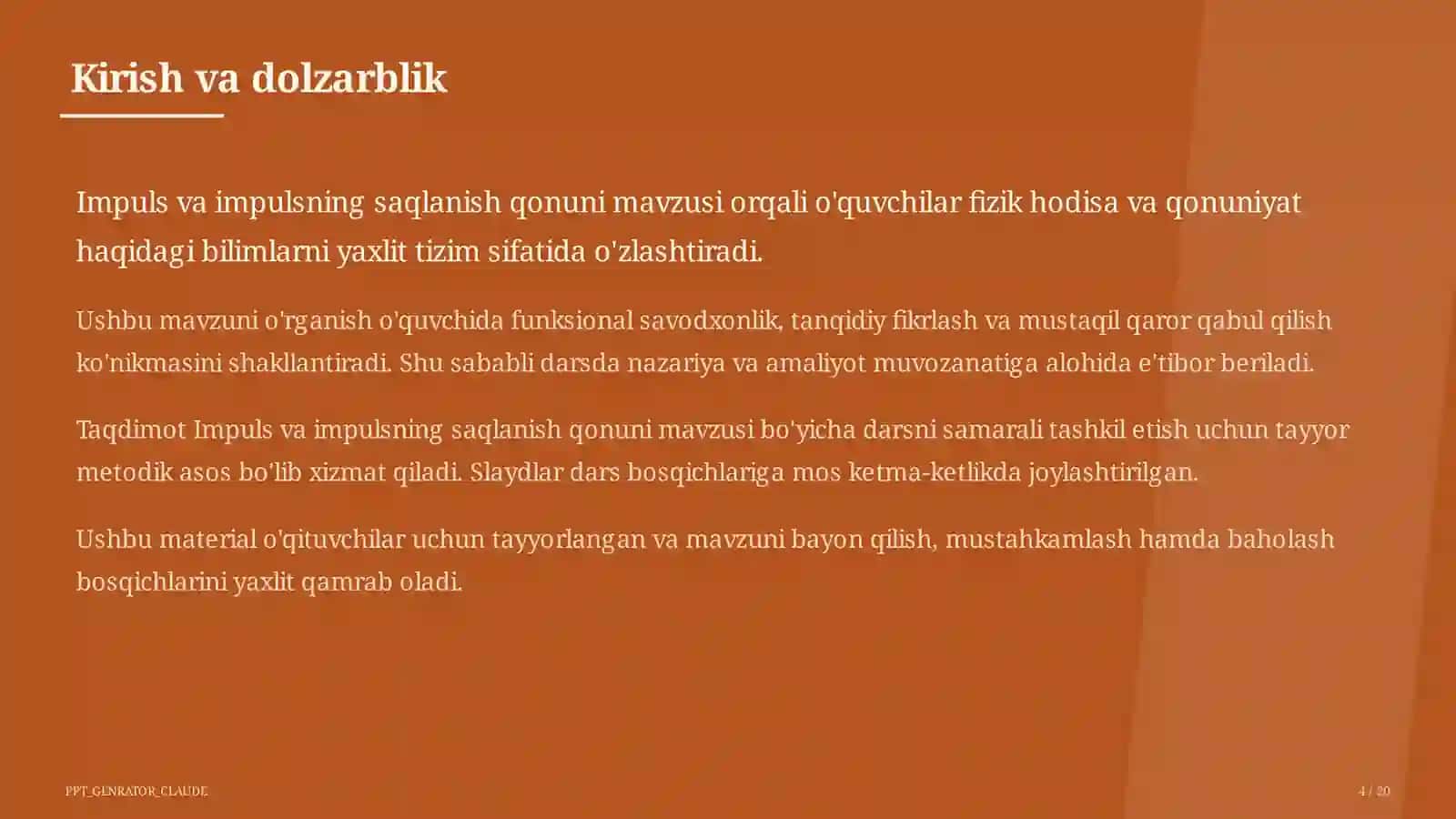 Impuls va impulsning saqlanish qonuni (9-sinf) 4