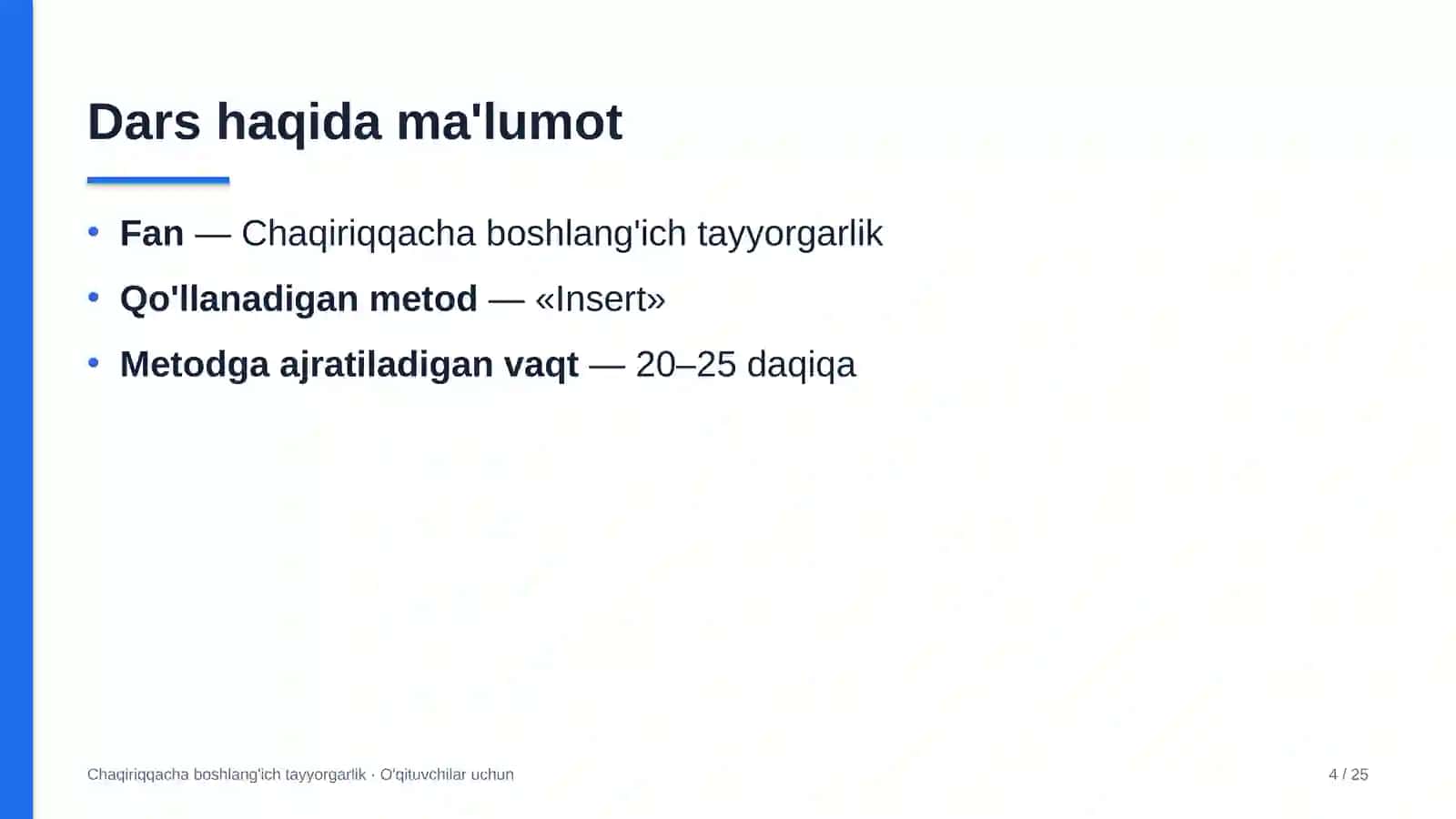 chaqiriqqacha boshlang'ich tayyorgarlik darslarida insert metodidan foydalanish 4743 4