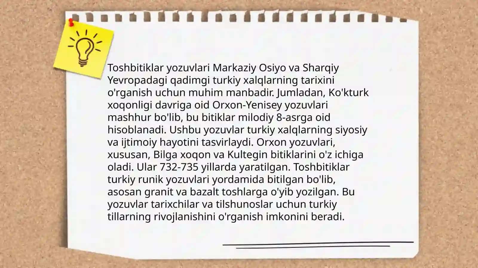 Turkiy toshbitiklar ma'naviyat 4