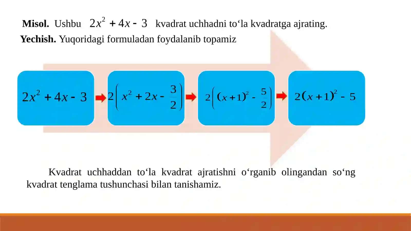 Kvadrattenglamatushunchasimavzusini o'rganish 4