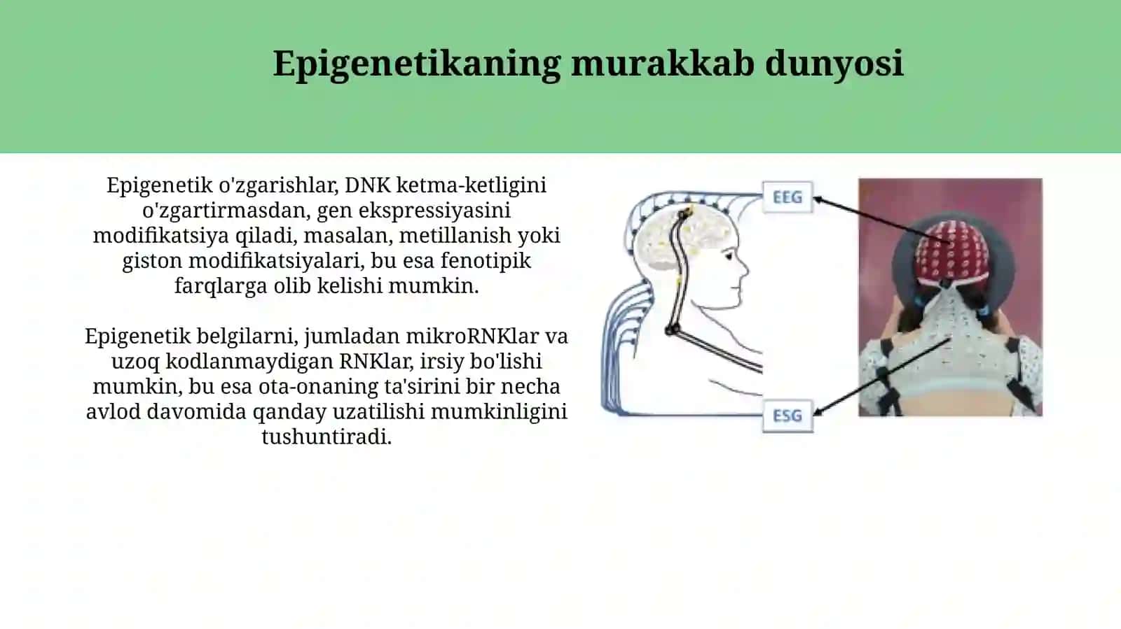 Genetikaning yangi yoʻnalishlari 4
