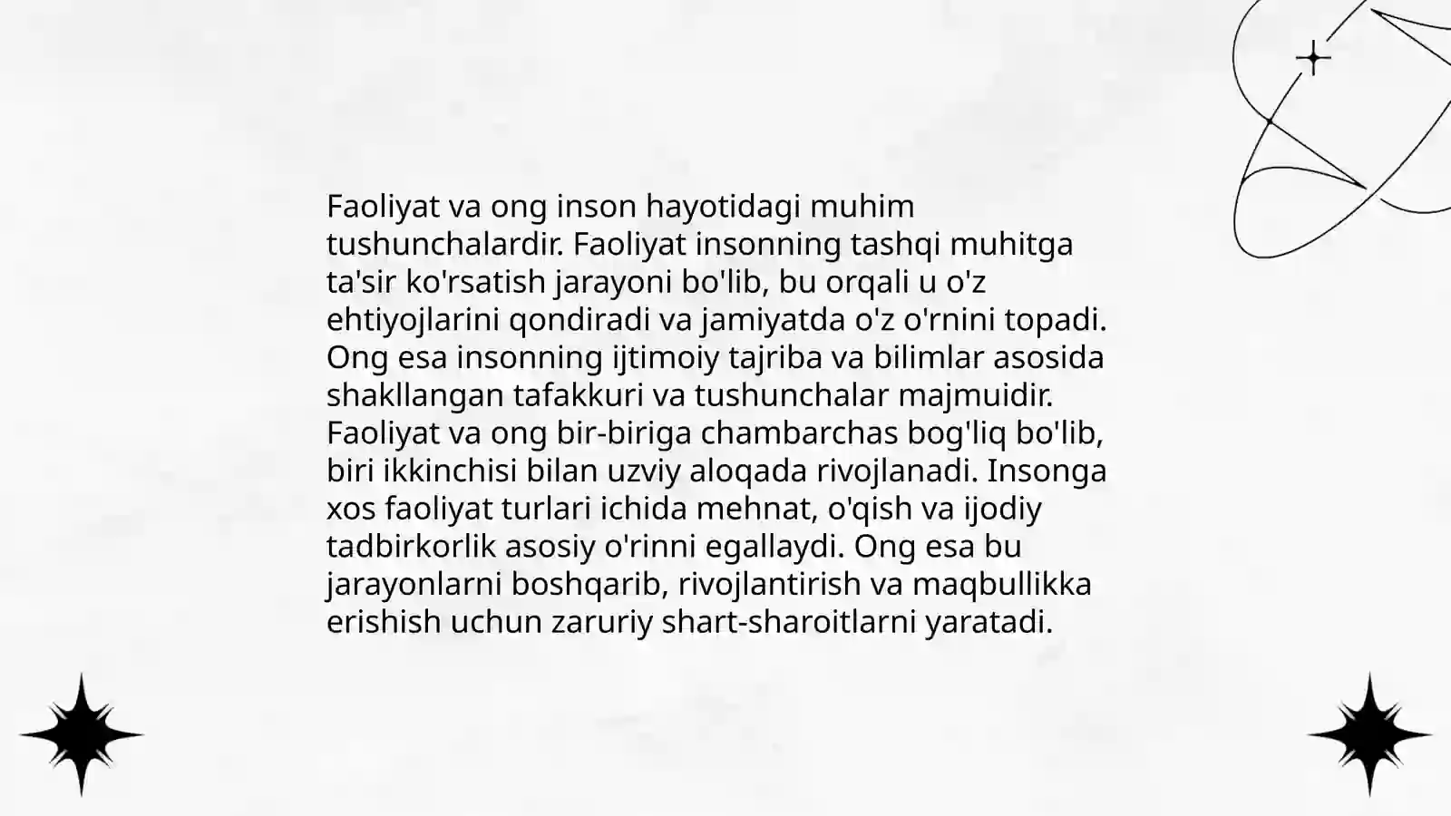 Inson faoliyatining tuzilishi va uning turlari 4