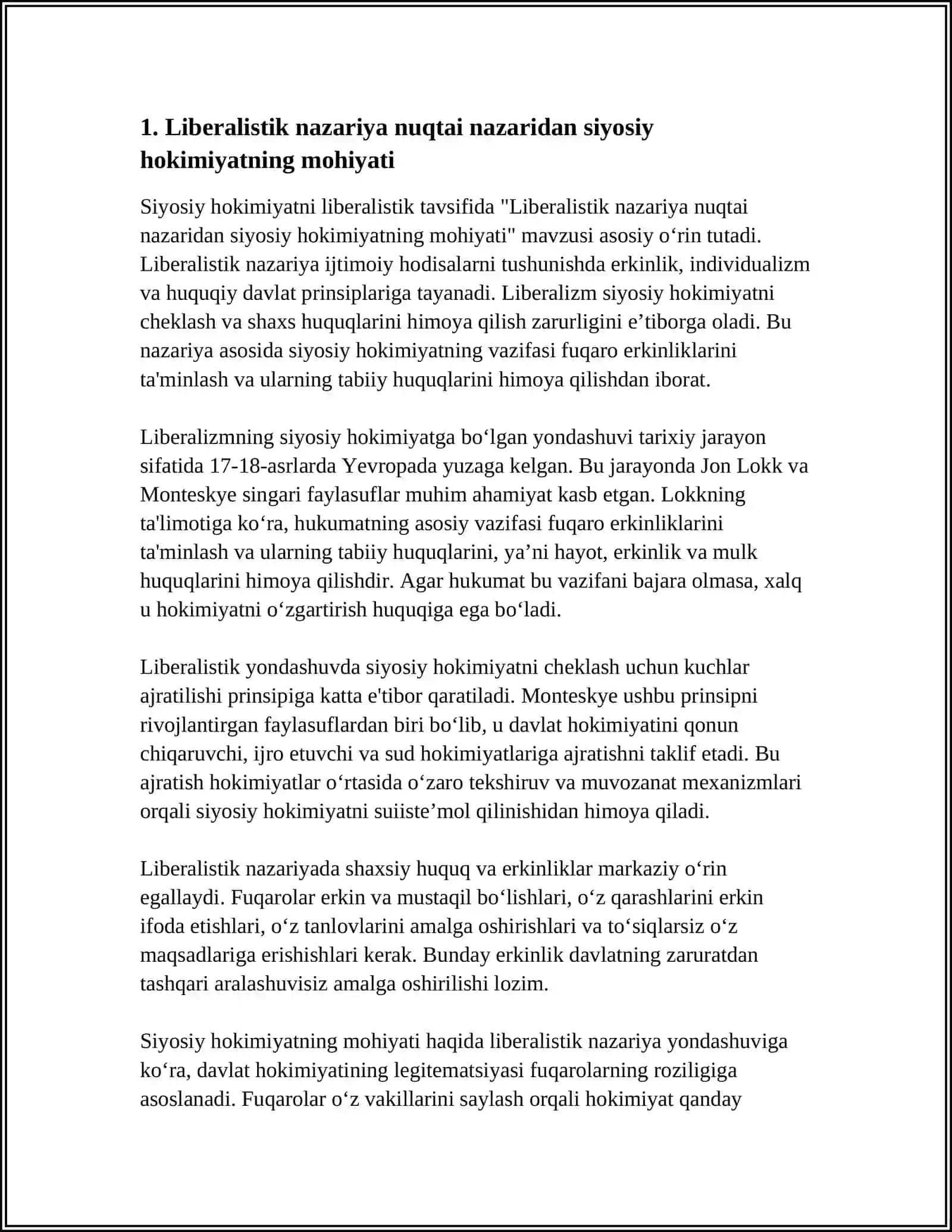 SIYOSIY HOKIMIYATNI LIBERALISTIK TAVSIFI 4