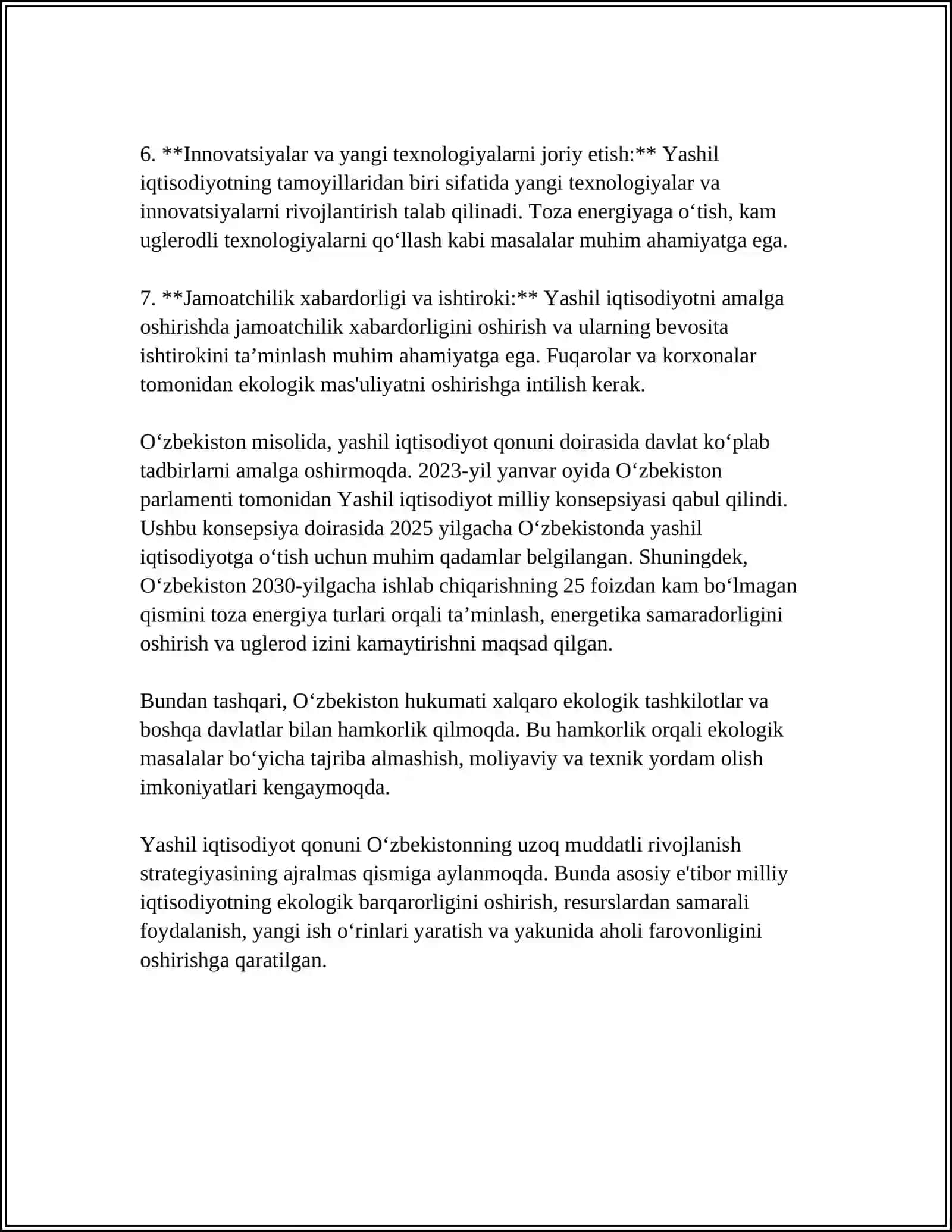 YASHIL IQTISODIYOT QONUNI 4