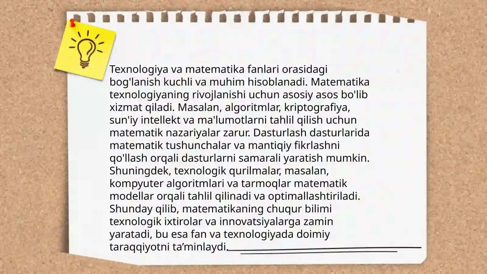 Texnologiya darslarida integratsion yondashuv 4
