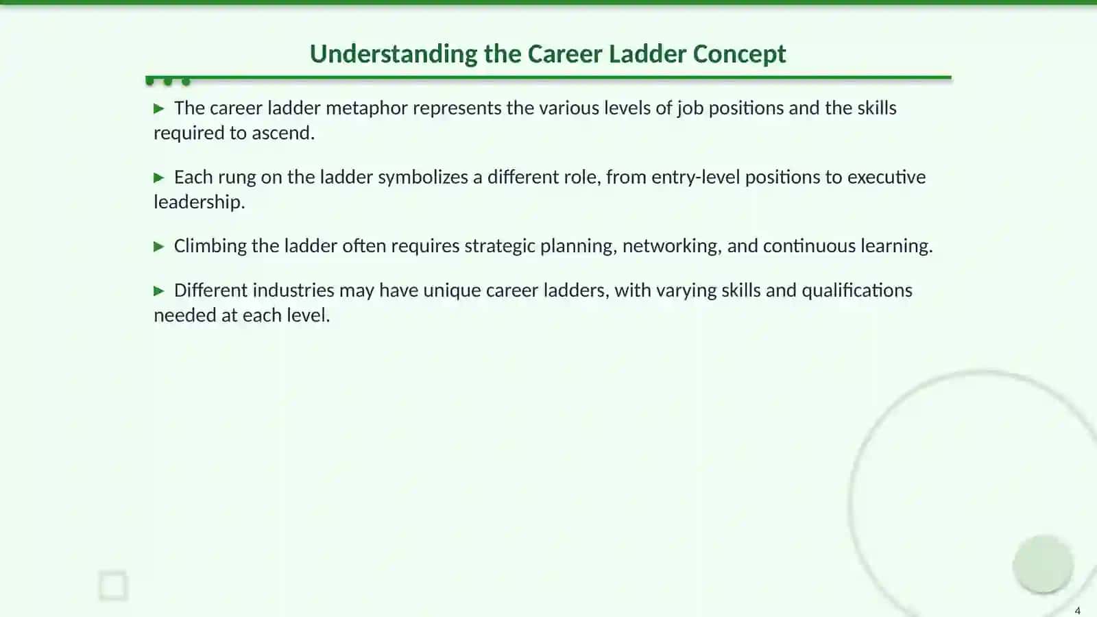 Climbing the Career Ladder 4