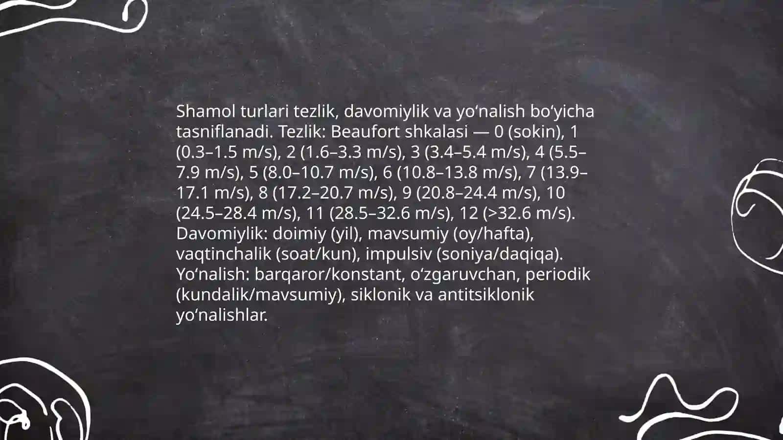 Shamollar, uning turlari, mahalliy va sayyoraviy shamollar 4