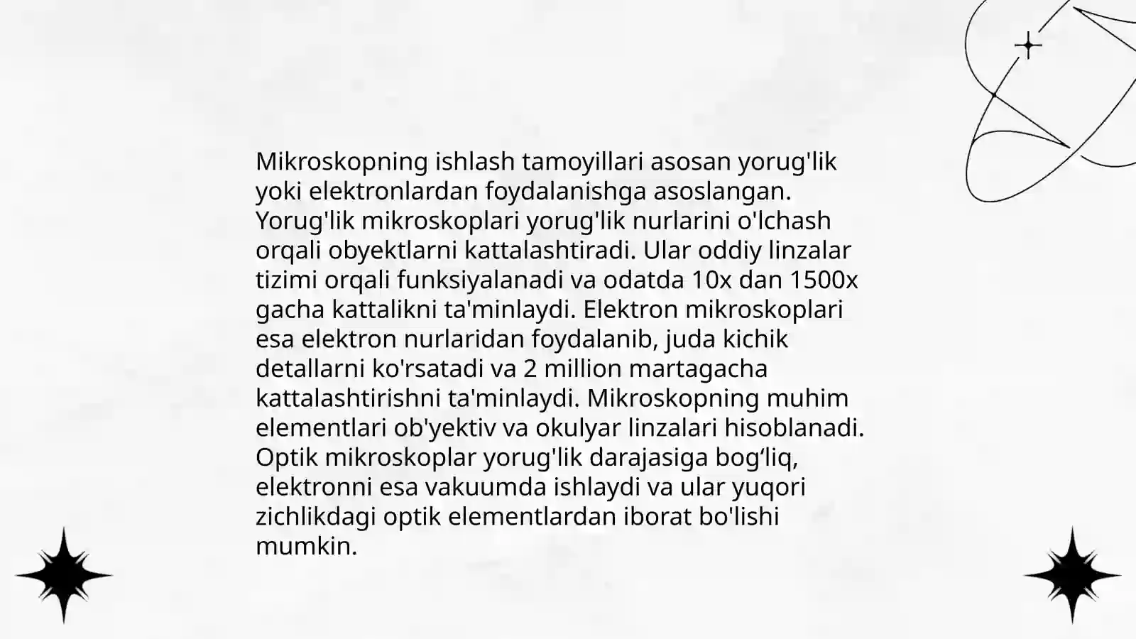Mikroskop. Mikroskop bilan ishlash qoidasi. Vaqtinchalik preparatiar tayyorlash 4