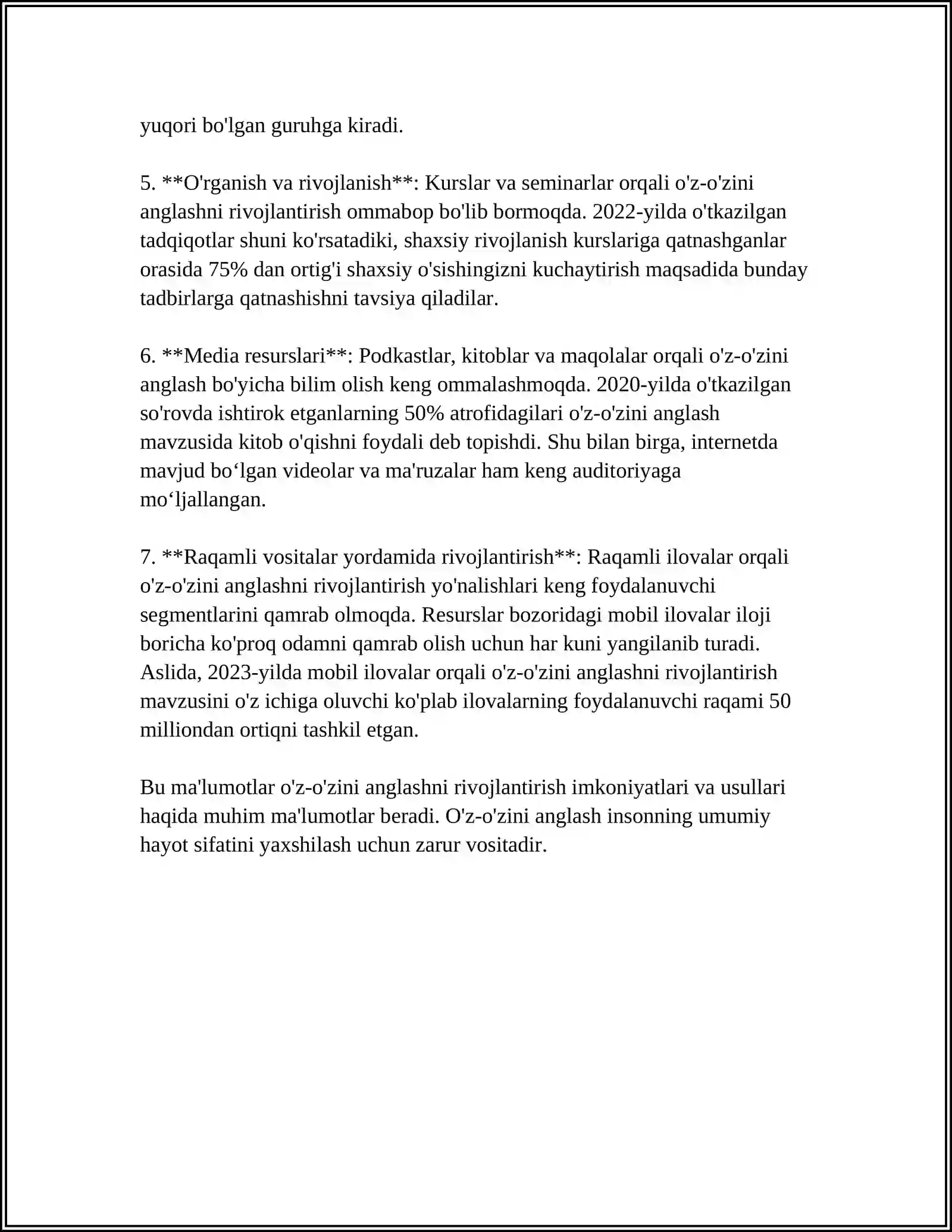 PSIXOLOGIK KOMPETENTLIKNI RIVOJLANTIRISHGA QARATILGAN TRENINGLAR VA USULLAR 4