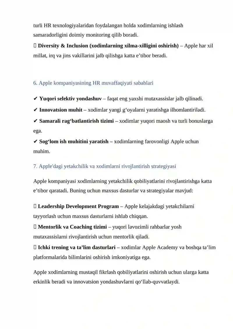 Apple HR siyosati 4