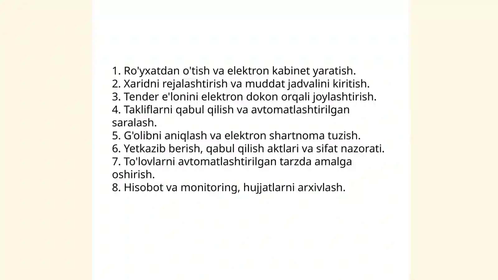 Elektron dokon orqali davlat xaridlarini amalga oshirish 4