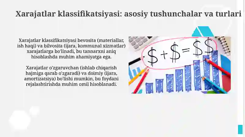 Boshqaruv hisobida xarajatlarni hisoba olish va tannarxni kalkulyatsiya qilish tartibi 4