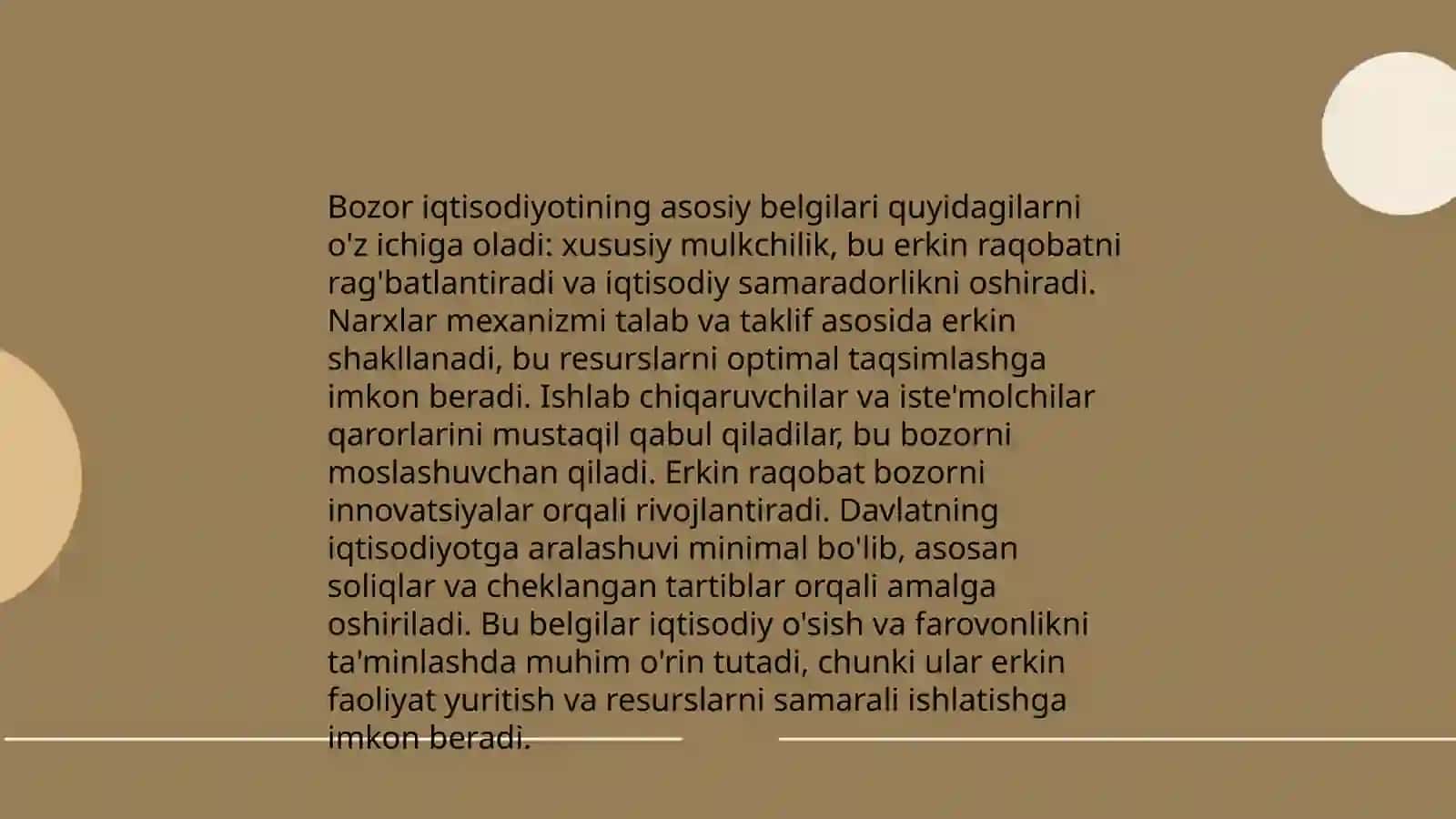 Bozor iqtisodiyorining mazmuni va asosiy belgilari 4