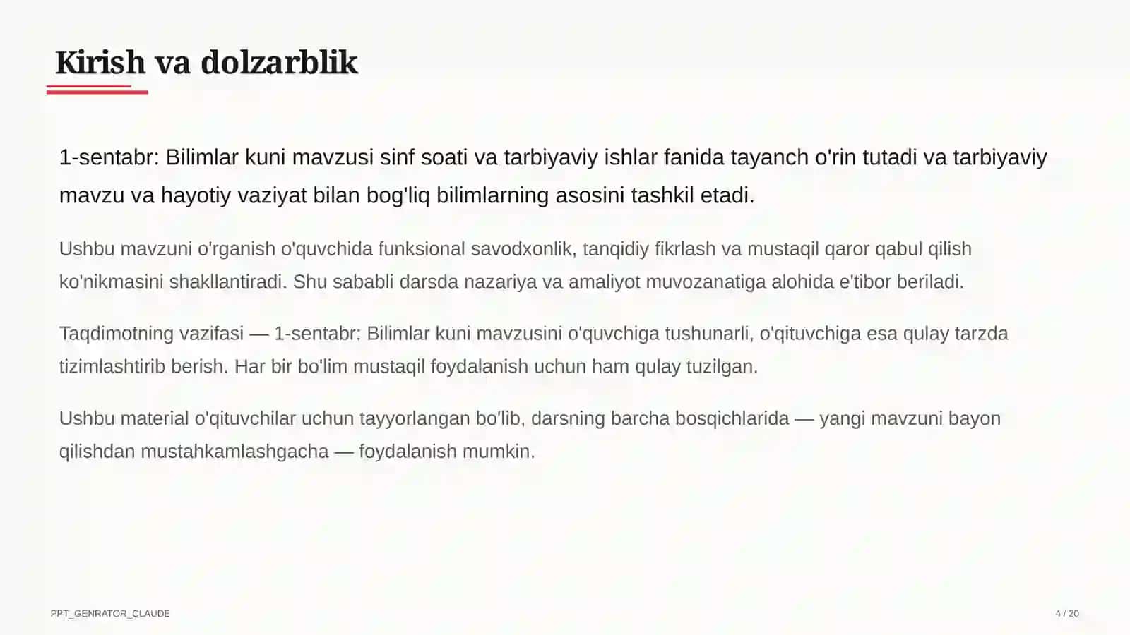 1-sentabr: Bilimlar kuni 4