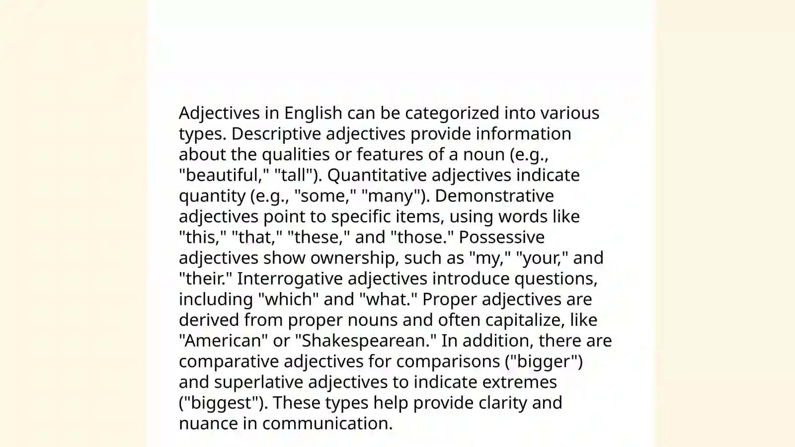 Adjective 4
