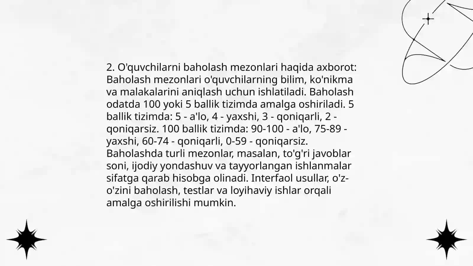 Pisa tadqiqotlari doirasida topshiriqlar tuzishning zaruriy mezonlari 4