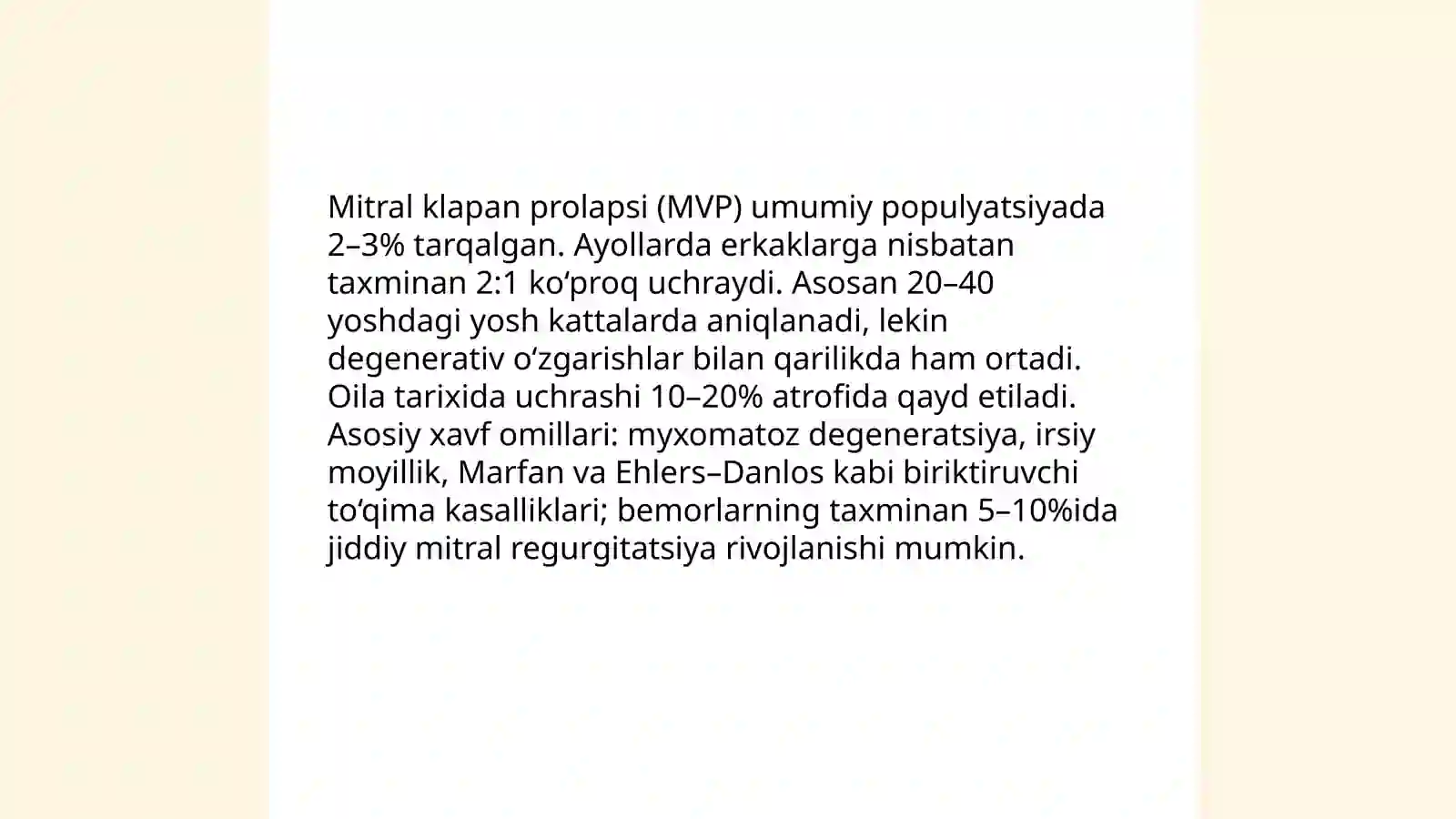Mitral klapan prolapsi 4