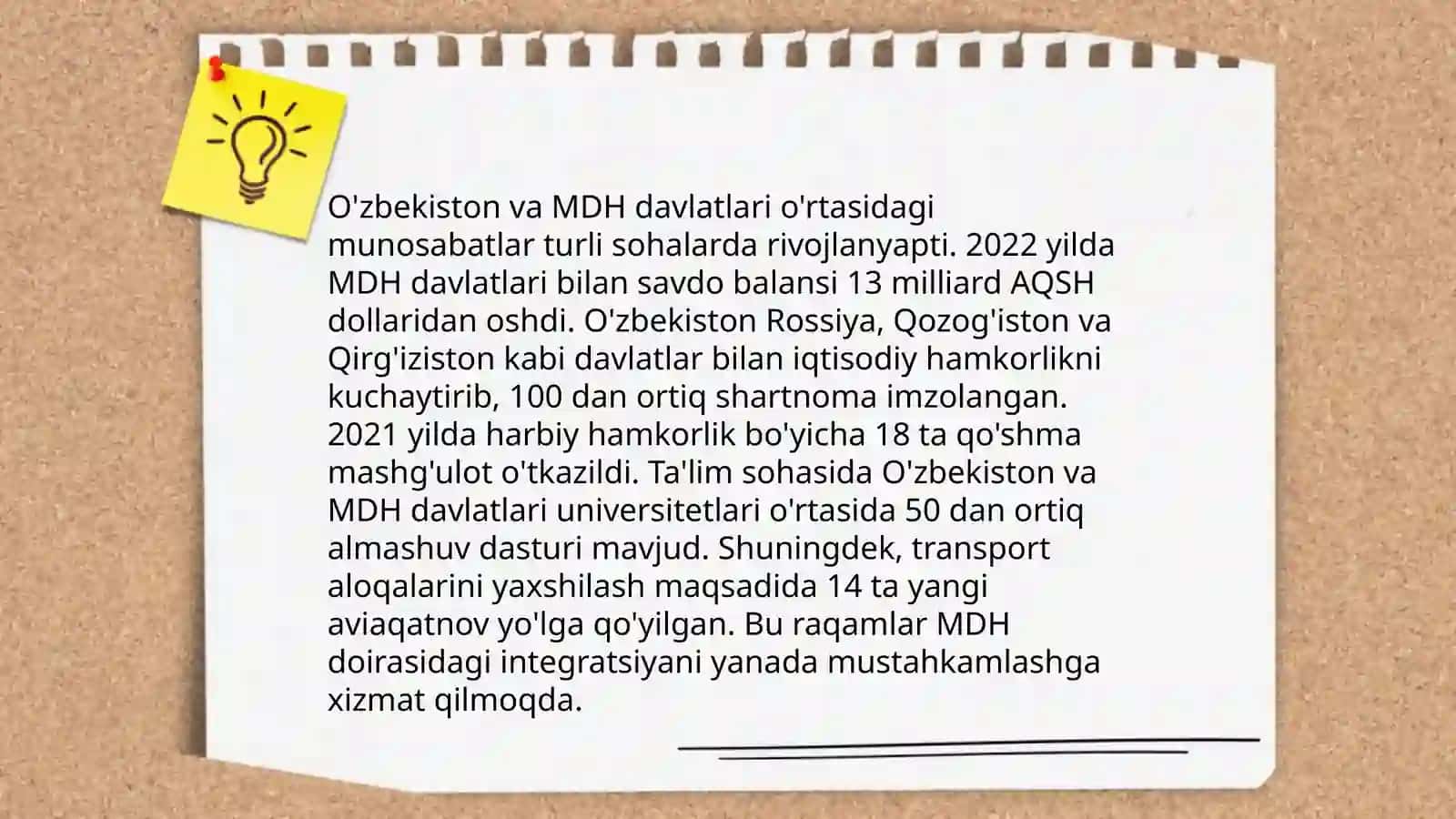 Ozbekiston va Jahon hamjamiyati aloqalari 4
