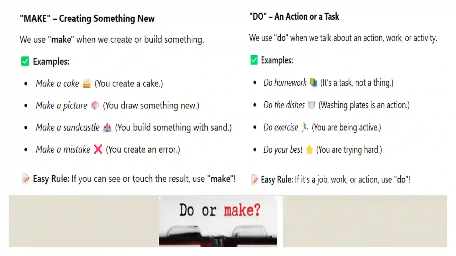 MAKE and DO 4