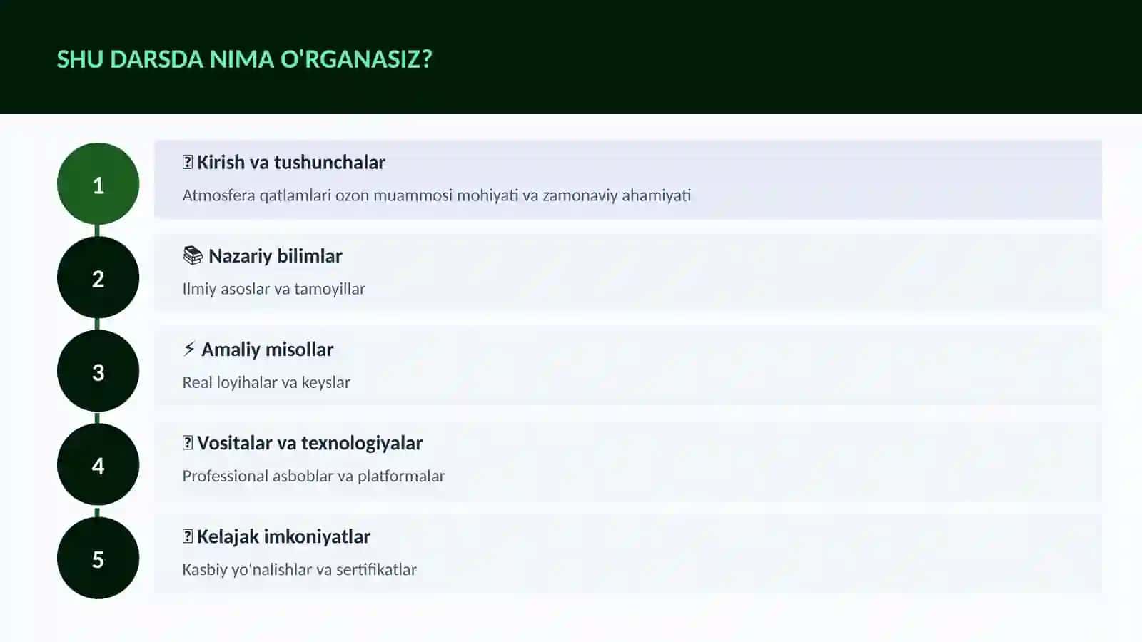 Atmosfera qatlamlari ozon muammosi 4