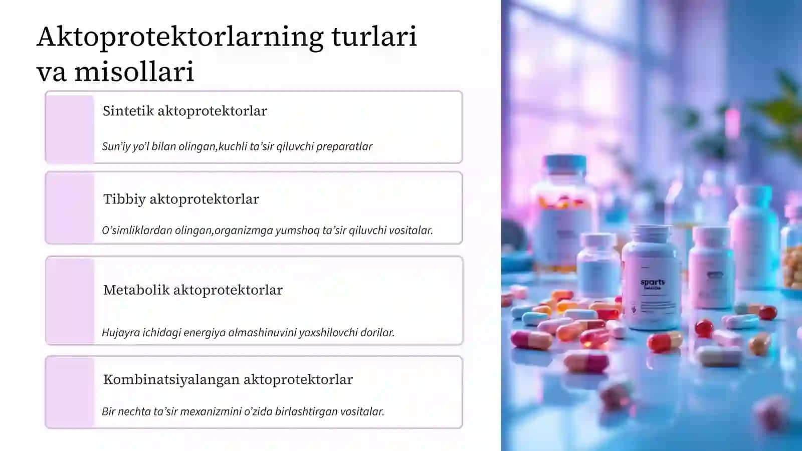 Aktoprotektorlar va ularning sport tibbiyotida qoʻllanilishi 4