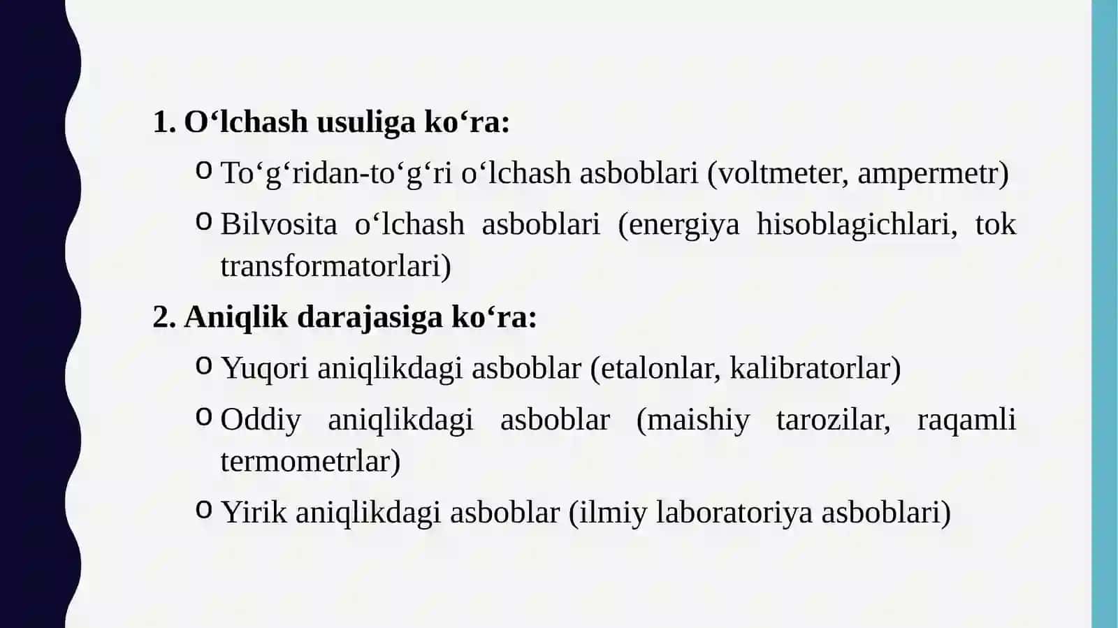 O‘lchashasboblarining klassifikatsiyasi 4