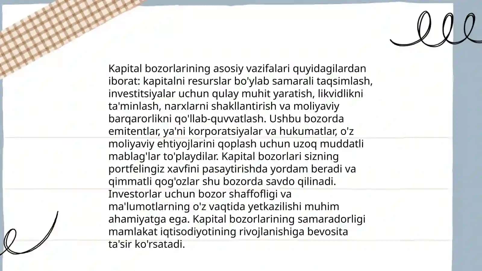 Kapital bozorlar va uning turlari 4