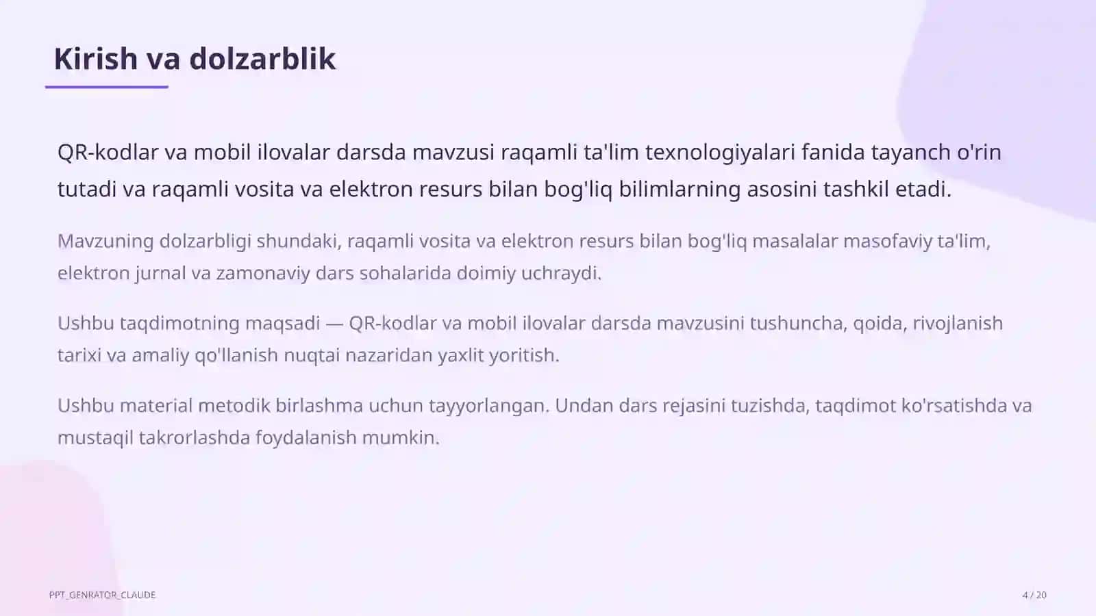 QR-kodlar va mobil ilovalar darsda 4