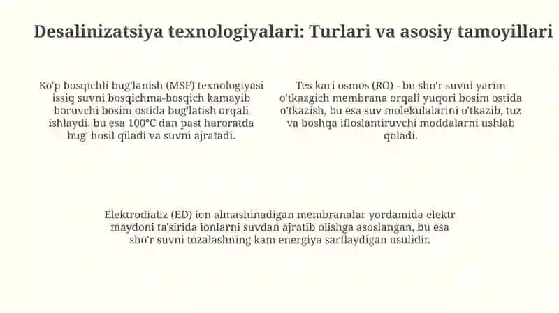 O'zbekistonda sho'rlangan suv: Muammolar, imkoniyatlar va zarurat 4