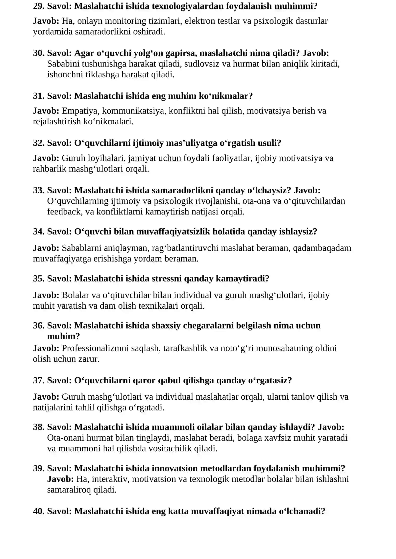Kasbiy vazifalar va umumiy tushunchalar 4