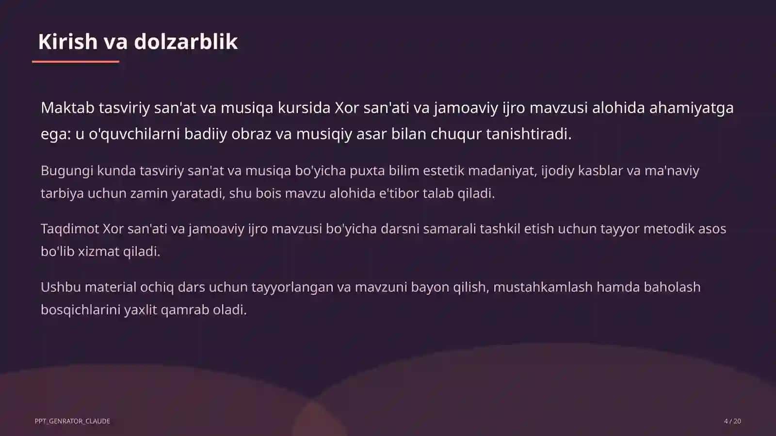 Xor san'ati va jamoaviy ijro (7-sinf) 4