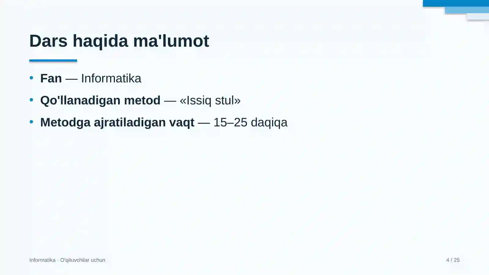 informatika darslarida issiq stul metodidan foydalanish 1155 4