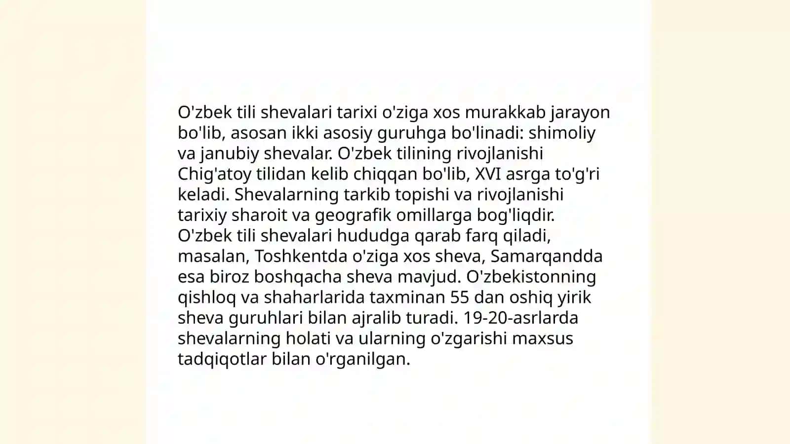 Qishloq dialektlariga kirish 4
