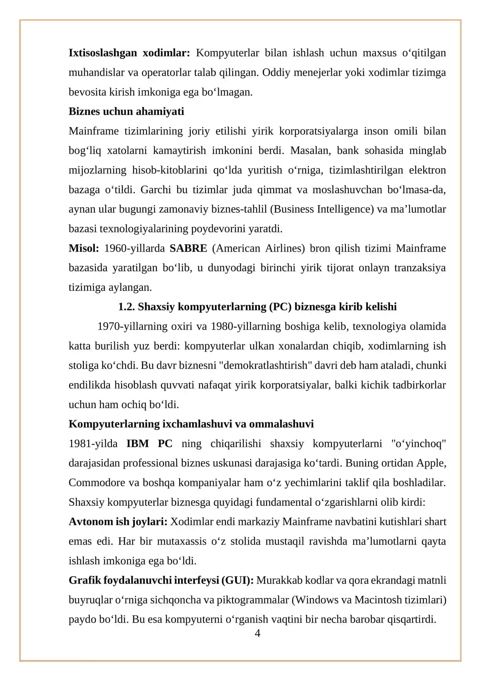 Biznesda raqamli texnologiyalarning rivojlanish bosqichlari 4
