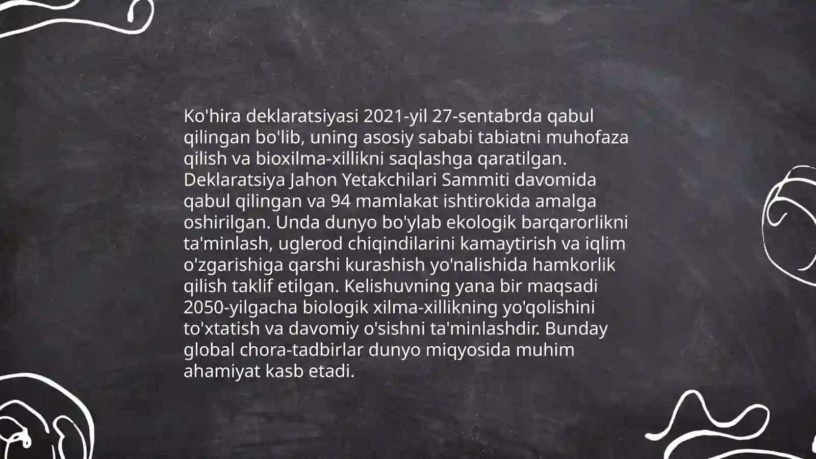 Kohira deklaratsiyasi tarixi va mazmuni borasida taxliliy qarashlarga ega 4