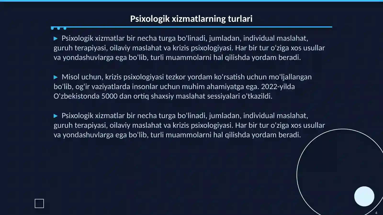 Psixologik xizmat va jamiyat rivoji 4