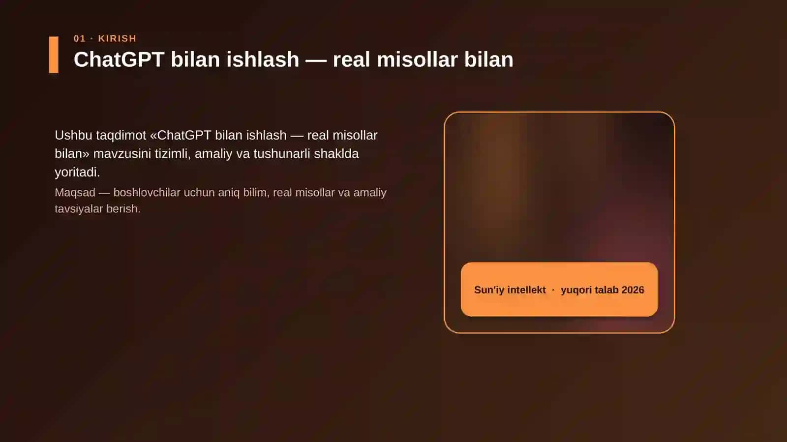 ChatGPT bilan ishlash — real misollar bilan 3