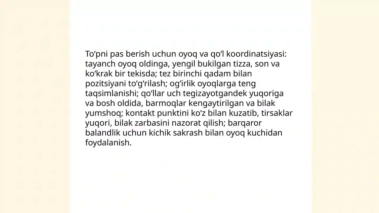 Voleybol oʻyinida harakatlanish va toʻpni boshqarishni texnik oʻyinlarini oʻrgatish 4