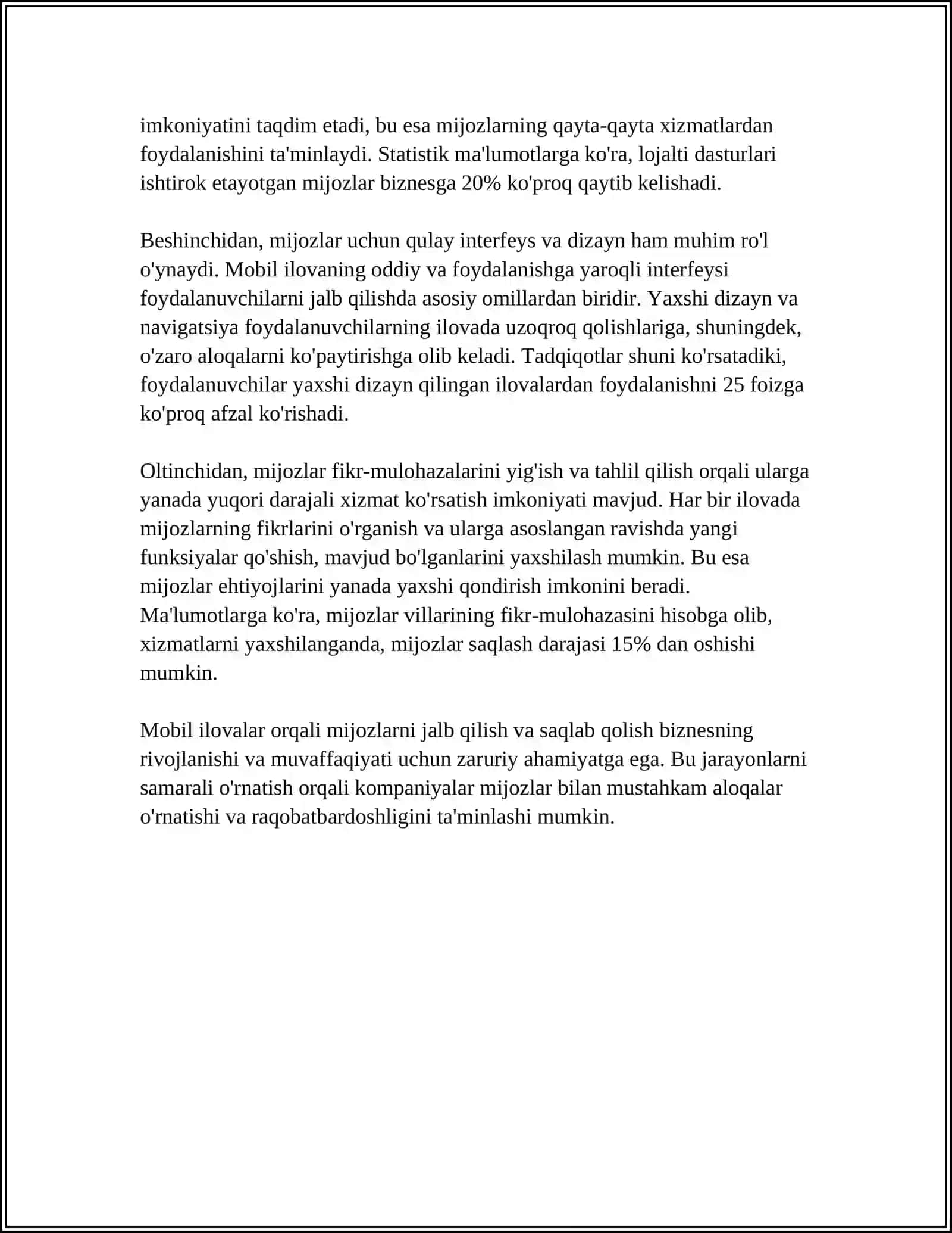 BIZNES VA TADBIRKORLIKNI RIVOJLANTIRISHDA MOBIL ILOVALARNING AHAMIYATI 4