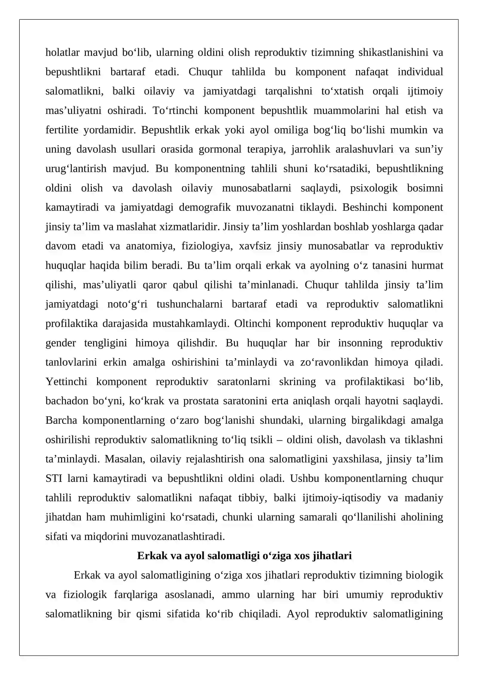 Aholi o‘rtasida reproduktiv salomatlik muhitini targ‘ib qilish. 4