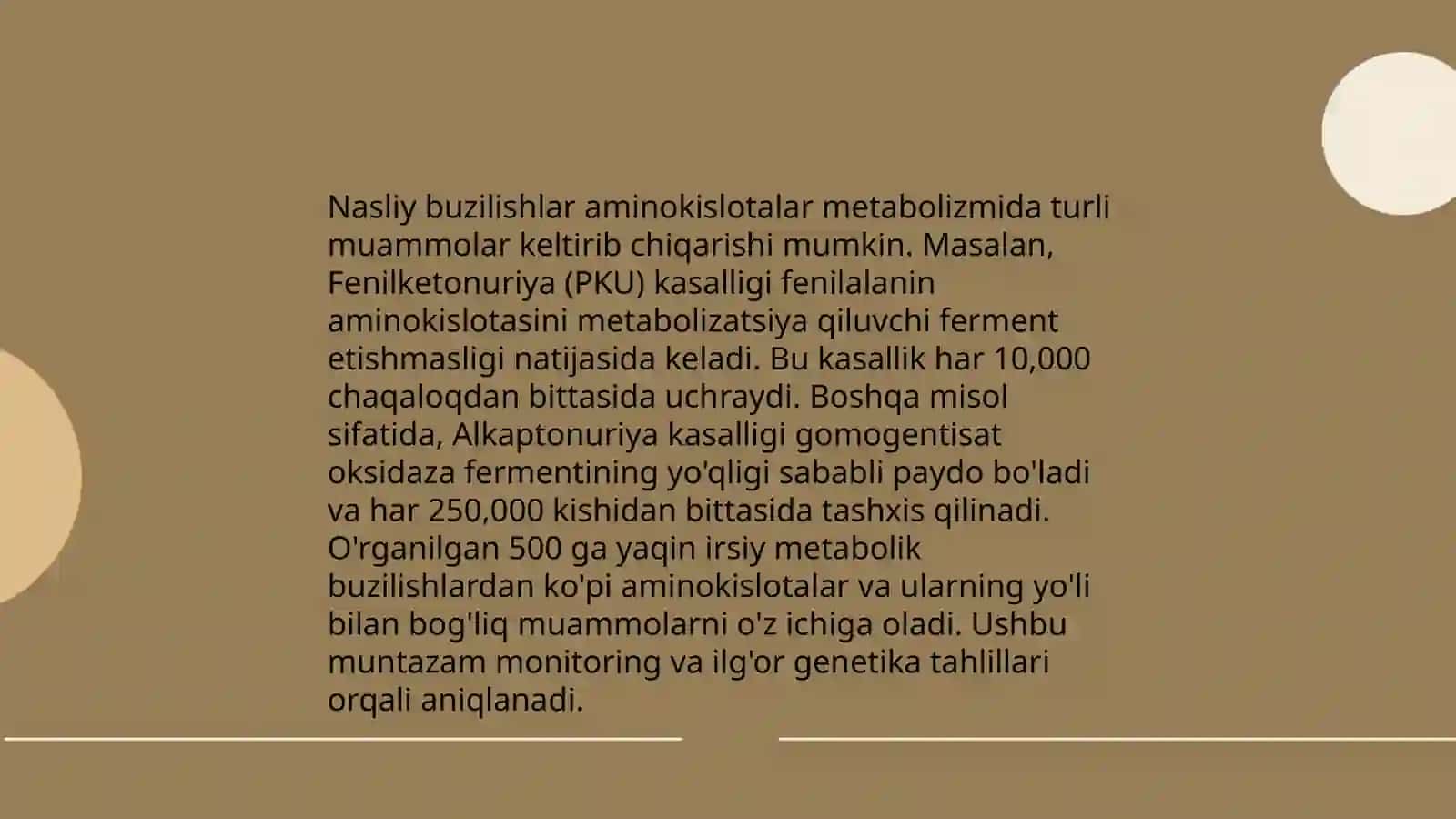 Alohida aminokislotalar almashinuvi va nasliy buzilishlari 4