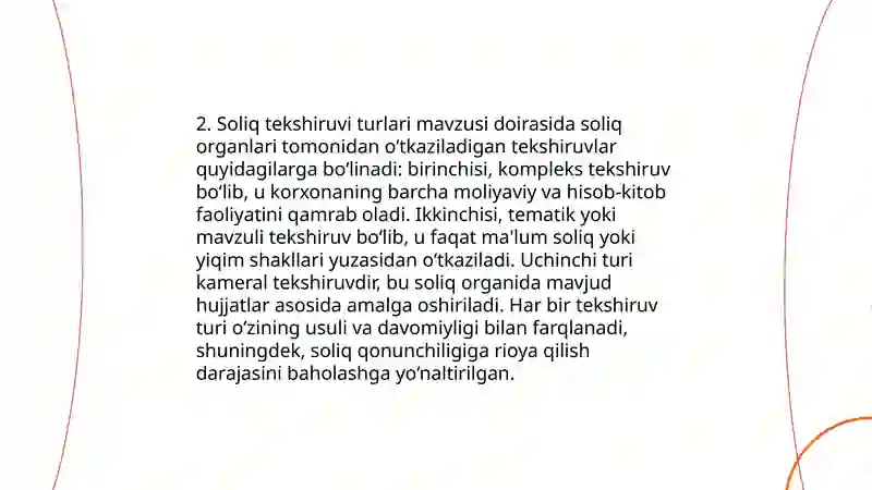 Soliq tekshiruvi tushunchasi 4