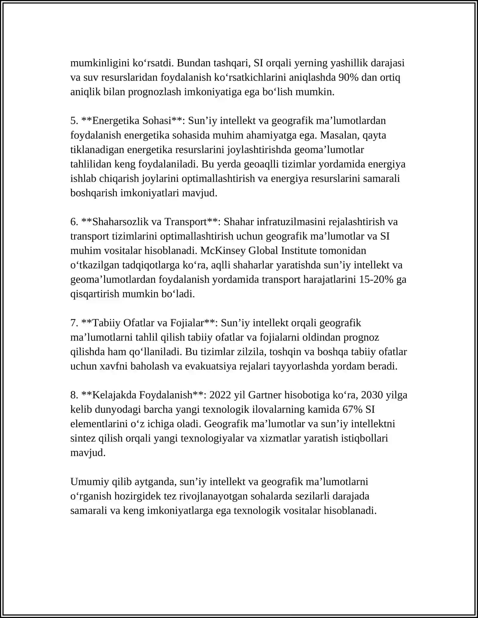 Sun'iy Intellekt va Geografik Ma'lumotlarni O'rganish 4