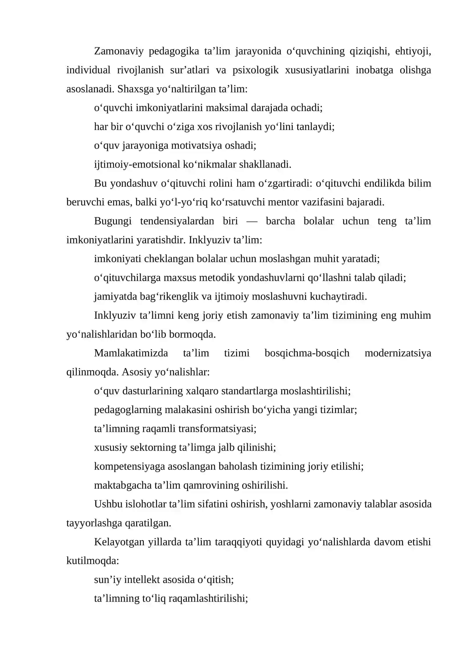 Ta’lim taraqqiyoti tendensiyalari 4