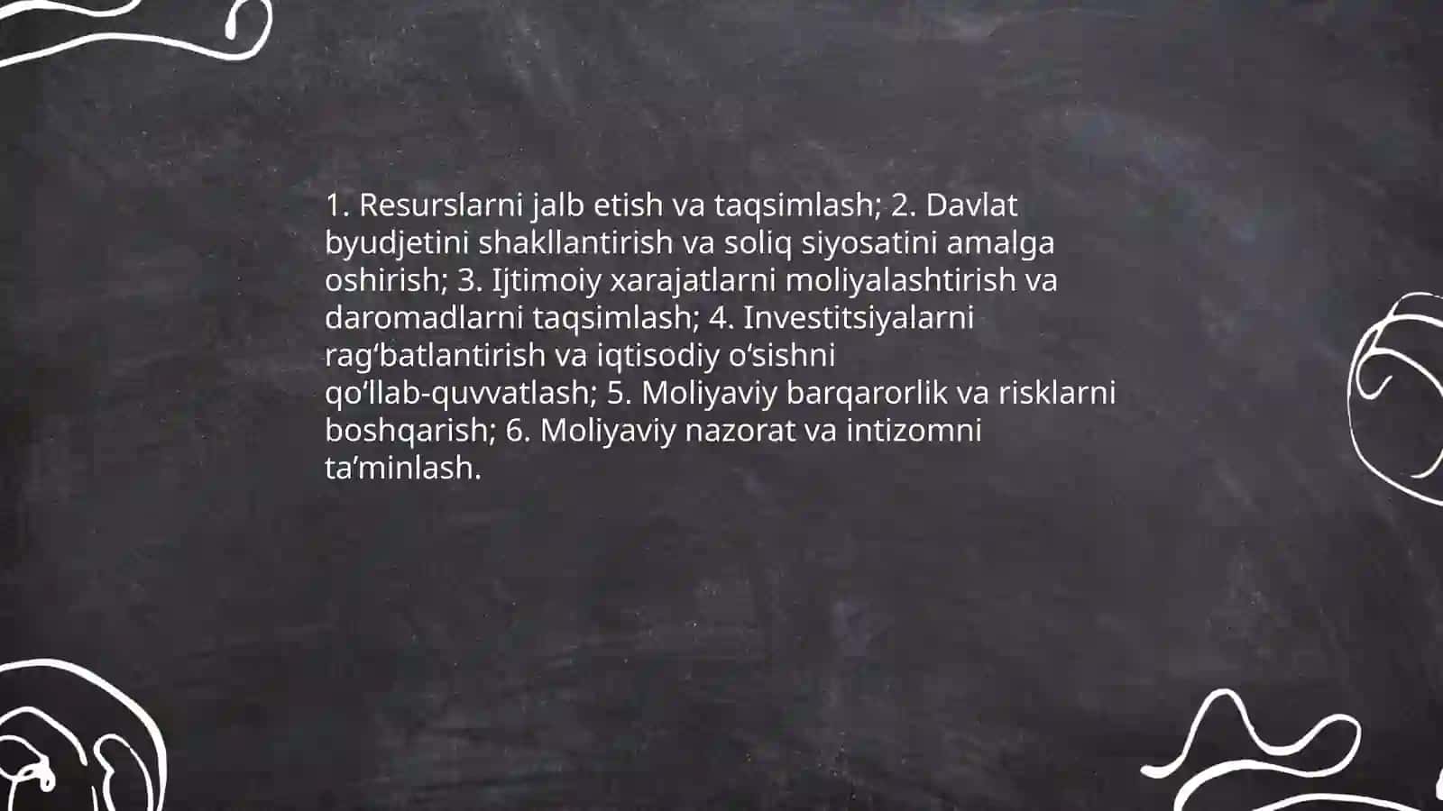 Moliyani ahamiyati, mazmuni va tamoyillari 4