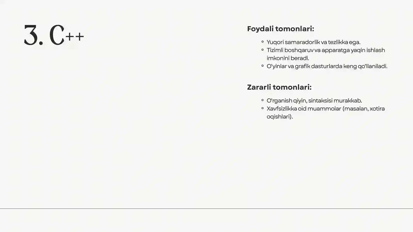 Zamonaviy dasturlash tillari 4