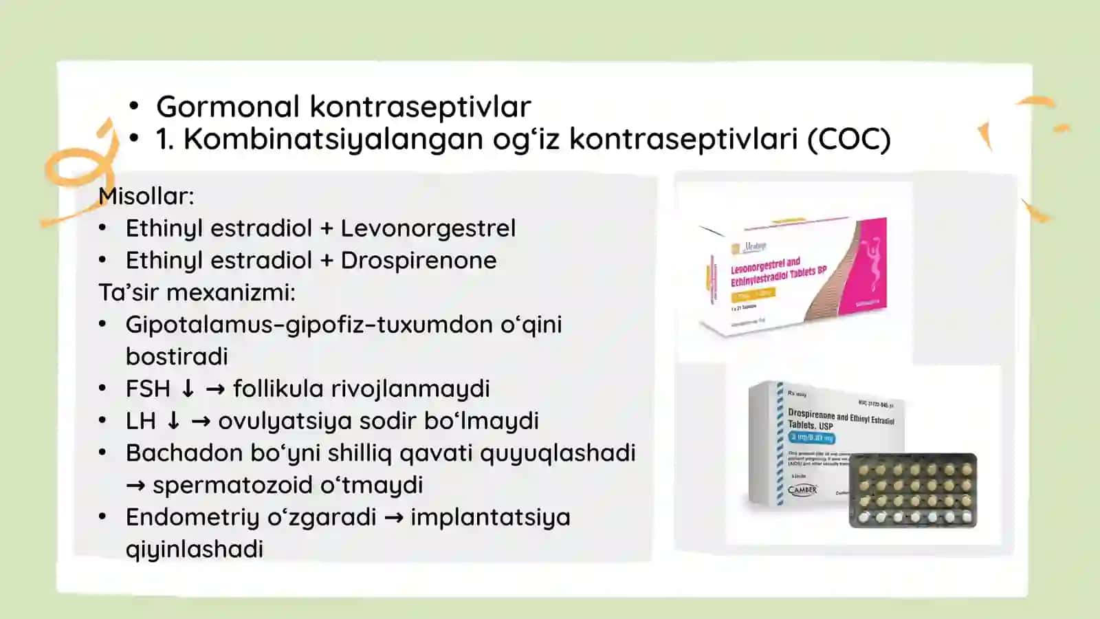 Kontrasepsiyavositalari.Probiotikvaprebiotiklar 4