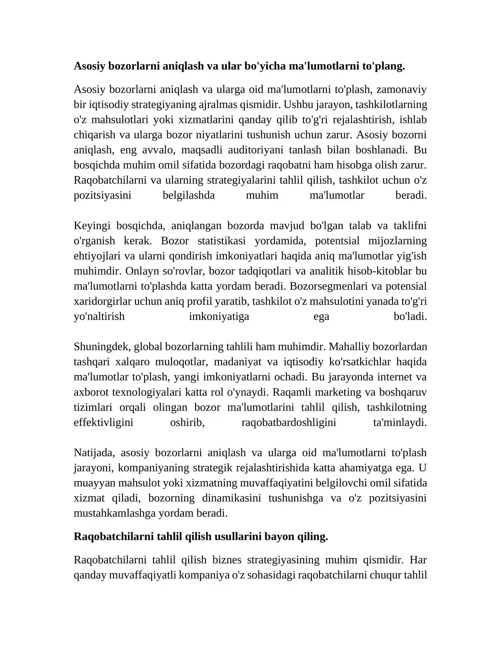 Korxonaning tashqi tahlili 4