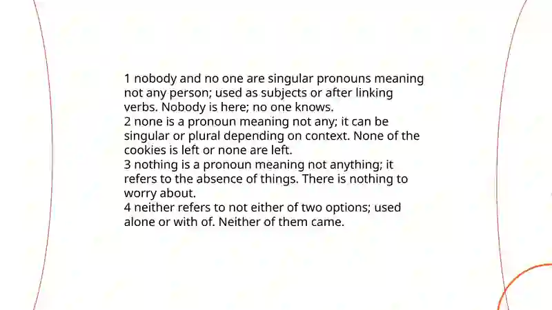 Negative Pronouns 4